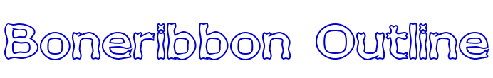 Boneribbon Outline フォント